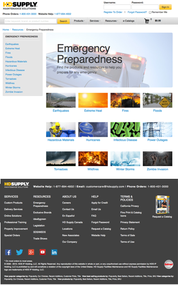 Emergency Resources Page