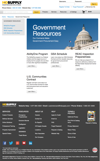 Government Resources Page